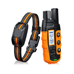 Elektrinis šuns dresūros antkaklis su pulteliu „RS2 Orange”